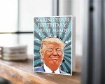 GIFTSFARM Trump Funny Birthday Card for 40th 50th 60th 65th 70th 75th 80th, Trump Gifts Merch, Trump Birthday Gifts for Women Her Him Men, Trump Merchandise 2024 (5 x 7 Inch Card with Kraft Envelope)