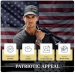 Donald Trump 2024 45-47 Never Surrender MAGA Hat, Make America Great Again Slogan with USA Flag (US, Alpha, One Size, Black and Grey, Political Hat)