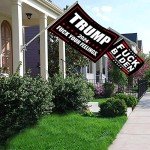Trump 2024 Flag 3x5 Outdoor Fuck Biden Flag 2 Pack Premium Polyester Trump Flag and Double Stitched FJB Flag with 2 Brass Grommets for Outdoor Indoor Room Wall