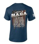 Mens Trump Tshirt I Identify As MAGA Distressed Flag Short Sleeve T-Shirt-Heather Navy-XL
