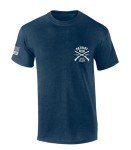 Mens Trump Tshirt I Identify As MAGA Distressed Flag Short Sleeve T-Shirt-Heather Navy-XL