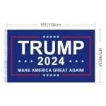 Trump 2024 Flag, Trump MAGA Flag 3x5 FT Polyester Banner with Brass Grommets for Indoor Outdoor Decorations (black4)