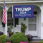 Trump 2024 Flag, Trump MAGA Flag 3x5 FT Polyester Banner with Brass Grommets for Indoor Outdoor Decorations (black4)