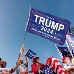 Trump 2024 Flag, Trump MAGA Flag 3x5 FT Polyester Banner with Brass Grommets for Indoor Outdoor Decorations (black4)