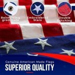 American Flag | American Flags for Outside 3X5 |100% Made in USA Flag - Premium US Flag 3X5 Heavy Duty Outdoor with Embroidered Stars and Sewn Stripes.