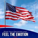 American Flag | American Flags for Outside 3X5 |100% Made in USA Flag - Premium US Flag 3X5 Heavy Duty Outdoor with Embroidered Stars and Sewn Stripes.