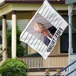 Wilonsa Trump Mug Shot Flag 3x5 Ft Free Trump Banner Polyester with Brass Grommets