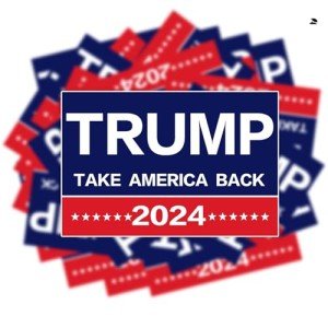 100Pcs 2x3 Inches Waterproof Trump Stickers Trump Take America Back 2024 Stickers Decals MAGA Stickers Decals for Car Bumper Laptop Botters and Car Window Decoration