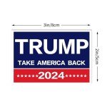 100Pcs 2x3 Inches Waterproof Trump Stickers Trump Take America Back 2024 Stickers Decals MAGA Stickers Decals for Car Bumper Laptop Botters and Car Window Decoration