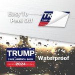 100Pcs 2x3 Inches Waterproof Trump Stickers Trump Take America Back 2024 Stickers Decals MAGA Stickers Decals for Car Bumper Laptop Botters and Car Window Decoration
