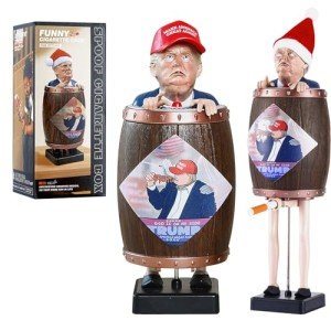 SOMGEM Trump Merchandise Cigarette Dispenser, 2024 Donald Trump Santa Cigarette Holder Cases, Funny Trump Gifts Collectibles, Prank Toy & Novelty Gag Gift for Christmas Party Decorations