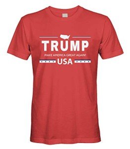 Men's Trump Make America Great Again USA MAGA T-Shirt (Red, Large)