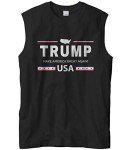 Cybertela Men's Trump Make America Great Again USA MAGA Sleeveless Muscle T-Shirt (Black, X-Large)