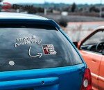 eDesign God Guns and Trump Sticker Decal - 4 Inches - Trump Stickers for Car Truck Van Window Bumper Laptop Tablet Cup Tumbler Water Bottle and Any Smooth Surface 2-Pack