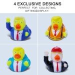 INACORN 4PCS Donald Trump Rubber Ducks for Jeeps - Funny Trump Gifts, Collectible Trump Ducks for Jeep Ducking, Baby Bath Toys, Novelty Trump Merchandise for Kids & Adults