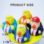 INACORN 4PCS Donald Trump Rubber Ducks for Jeeps - Funny Trump Gifts, Collectible Trump Ducks for Jeep Ducking, Baby Bath Toys, Novelty Trump Merchandise for Kids & Adults