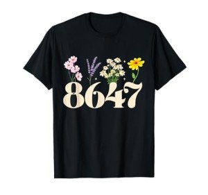 Vintage 86 47 Anti-Trump Flower President T-Shirt