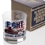 Legend Whiskey Bourbon Glass - 'Make America Strong Again' Trump Shot, Survivor of 2024 Assassination Attempt, Maga Fist Pump