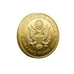 TYMLINYU 2025 Donald Trump Commemorative Coin Gold Plated 47th President Seal Limited Edition Challenge Collectible History Gift for Trump Supporters (Golden)