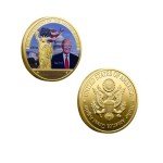 TYMLINYU 2025 Donald Trump Commemorative Coin Gold Plated 47th President Seal Limited Edition Challenge Collectible History Gift for Trump Supporters (Golden)