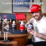 CHOICEDC Trump Funny Cigarette Holder Case, Santa Trump Cigarette Dispenser, Trump Merchandise, Donald Trump Figurine Statue Cigarette Case for Christmas Party, Home Decor, Trump Gifts for Men Women