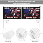 12x18 Double Sided Flag Fight Fight Fight Trump Shot 2024 Gun,Save Trump 45 47 President 2024 Car Flag Window Sign Without Flagpole