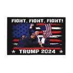 12x18 Double Sided Flag Fight Fight Fight Trump Shot 2024 Gun,Save Trump 45 47 President 2024 Car Flag Window Sign Without Flagpole