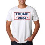 AW Fashions Take America Back Trump 2024 T-Shirt MAGA Election Tee (White, Medium)