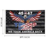 The 45th and 47th Presidential Flags 3x5FT Trump 2025 American Eagle Presidential Flag Trump Wins Back America Banner
