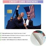 Trump Assassination Debit Card Sticker, Trump Shoting Credit Card Skin, Trump Fighting Credit Card Stickers, Trump 2024 Debit Card Skins, Credit Card Covers, Waterproof & Scratchproof