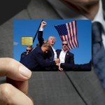 Trump Assassination Debit Card Sticker, Trump Shoting Credit Card Skin, Trump Fighting Credit Card Stickers, Trump 2024 Debit Card Skins, Credit Card Covers, Waterproof & Scratchproof