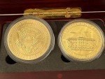 Donald Trump Inauguration & White House Commemorative Coin Set – 45th & 47th President Collection in Elegant Redwood Display Box