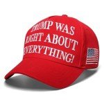 Trump was Right About Everything Hat Trump MAGA Hats Donald Trump 2024 45-47 with USA Flag Baseball Cap (US, Alpha, One Size, White Text with Red)