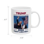 CosyWave Trump Shot Mug Merchandise White Elephant Gifts Coffee 2024 Assassination Shooting Ear Fight Fist (Shot Blue)