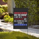 12x18 Anti Trump Garden Flag Double Sided Trump Supporters Are Stupid Yard Flag Fuck Trump Impeach Trump House Flag Without Flag Stand