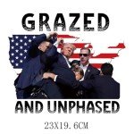 2024 Trump Assassination Patch,Donald Trump Iron on Patches, Trump Shot Assassination Stickers for Clothes Jean Bag