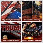 Trump Flag Rocket Gun Tank Donald Trump Flags Support for Trump Banner Make America Great Again Rocket Launcher 12x18 Inch Trump Garden Flag