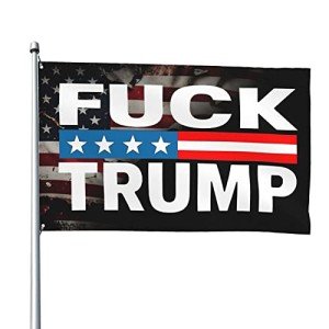 Fuck Trump Flag 4X6 Feet - Vivid Color and Fade Proof - Outdoor Flag Garden Flag with Grommets