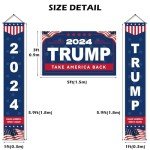 Trump 2024 Flag 3x5Ft Trump Flags with MAGA Large Hanging Banners Heavy Duty Polyester Outdoor Porch Set Vivid Color Donald Trump Sign for Garden Yard Wall