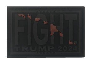 Subdued Fight Trump Assassination Attempt Butler PA 2024 PVC Patch 3x2 Hook and Loop