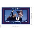 President Trump Flag trump assassination attempt trump 2024 flag 3x5 inch trump fight flag trump flag Trump flags never gives up Trump garden flag Take Back America