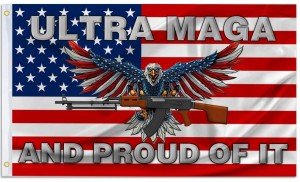 Proud of Ultra Maga U.S. Patriotic 3X5 Ft Flags, Support Trump Anti Joe Bidn Banner Flag Sign for Indoor Outdoor Decoration