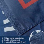 Trump Won Flag 3 Ply Super Tough Double Sided 3x5 Outdoor Flags, Long Lasting, Fade Resistant 300D Polyester Pongee Flag Banner for Outside with 2 Brass Grommets 4 Rows Stitched