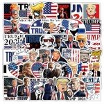 50Pcs Trump Stickers for Adult Water Bottle, Cool Waterproof Vinyl Decal for Teen Kids Laptop, Skateboard, Phone, Travel case, Teen, Bike, Guitar, Computer(50 Trump)
