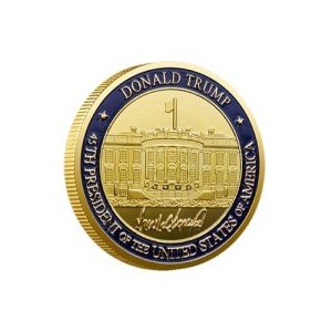 United States 45th 47th President Donald Trump Inauguration Challenge Coin Gold-Plated Commemorative 2024 Collectible Presidential White House Gift for Supporters