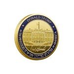 United States 45th 47th President Donald Trump Inauguration Challenge Coin Gold-Plated Commemorative 2024 Collectible Presidential White House Gift for Supporters