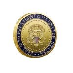 United States 45th 47th President Donald Trump Inauguration Challenge Coin Gold-Plated Commemorative 2024 Collectible Presidential White House Gift for Supporters