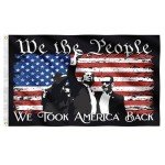 Trump Flag We The People Flag Trump Battle Flag 3X5FT (90X150CM) People's Flag Retro Decorative Flag Brass Collar Suitable for Indoor and Outdoor Decorative Flags