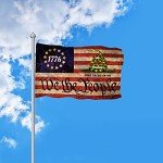 Dont Tread On Me Flag 3x5 Ft, Don't Tread On Me Gadsden Flags Banner, Double Printed USA American US Rattlesnake Vintage Garden Flag Outdoor With UV Fade Proof