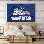 Trump Flag Train Donald Trump Flags Support for President Banner All Aboard The Trump Train 3 x 5 Feet with Two Brass Grommets